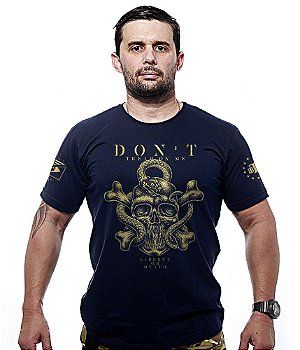 Camiseta Masculina Don't Tread on Me Gold Line Team Six Brasil