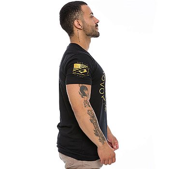 Camiseta Masculina Molon Labe Come and Take Gold Line Team Six Brasil