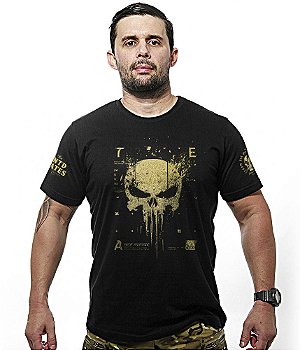 Camiseta Masculina New Punisher Gold Line Team Six Brasil