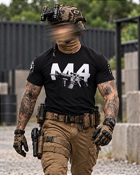Camiseta Masculina Fuzil M4 Secret Box Team Six Brasil