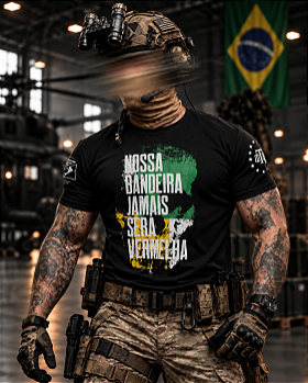 Camiseta Masculina Nossa Bandeira Team Six Brasil