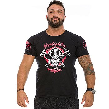 Camiseta Masculina American Firefighter Team Six Brasil