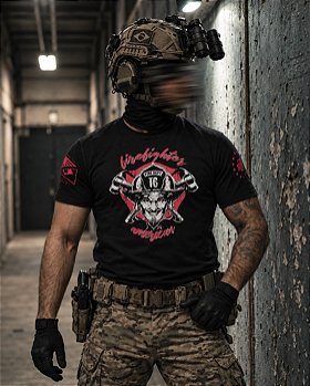 Camiseta Masculina American Firefighter Team Six Brasil