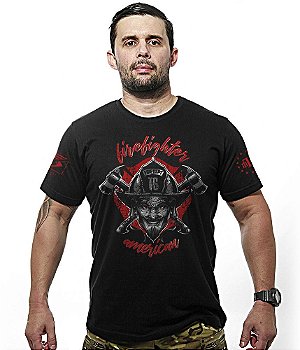 Kit 3 Camisetas Masculinas Bombeiro Firefighter Team Six Brasil