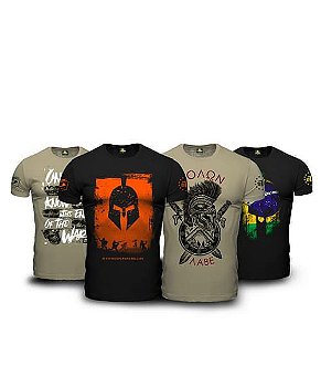 Kit 4 Camisetas Masculinas Parabellum Team Six