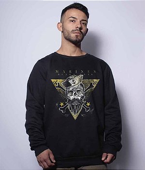 Casaco Básico de Moletom Marines Beard Gang Gold Line Team Six Brasil
