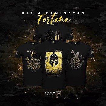 Kit 4 Camisetas Masculinas Soldiers Of Fortune Team Six