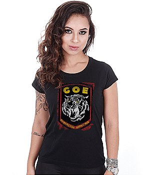 Camiseta Baby Look Feminina GOE Team Six Brasil