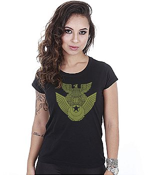 Camiseta Baby Look Feminina JASDF Team Six Brasil