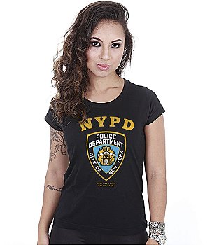 Camiseta Baby Look Feminina NYPD Team Six Brasil