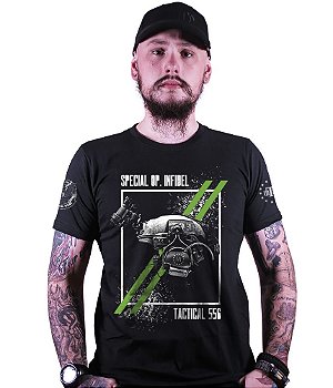 Camiseta Masculina Squad T6 Magnata 556 Infidel Team Six Brasil