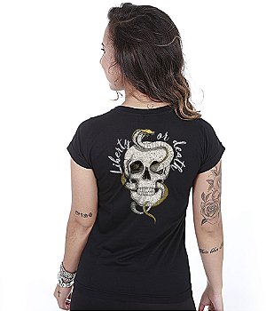 Camiseta Baby Look Feminina Squad T6 Magnata Don't Tread On Me Team Six Brasil