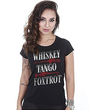 Camiseta Baby Look Feminina Squad T6 Instrutor Fritz Whiskey Tango Foxtrot Team Six Brasil
