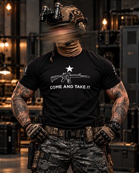 Camiseta Masculina Come And Take It Secret Box Team Six Brasil