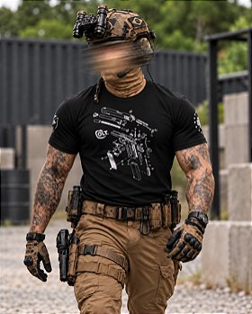 Camiseta Masculina Colt Parts M1911 Secret Box Team Six Brasil