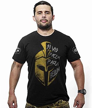 Camiseta Masculina Si Vis Pacem Para Bellum Sparta Team Six Brasil