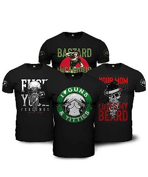 Kit 4 Camisetas Masculinas Infamous Team Six Brasil