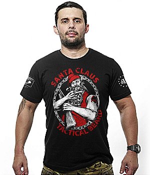 Camiseta Masculina Santa Claus Tactical Beard Team Six Brasil