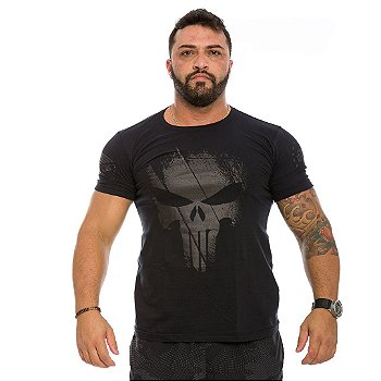 Camiseta Masculina Dark Line Justiceiro Punisher Team Six