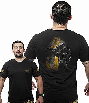 Camiseta Masculina Wide Back Marinha Tactical Team Six Brasil