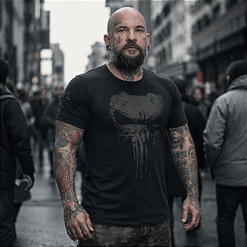 Camiseta Masculina Dark Line Punisher Plate Team Six