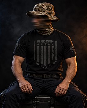 Camiseta Masculina Dark Line Airborn Honor And Glory Team Six
