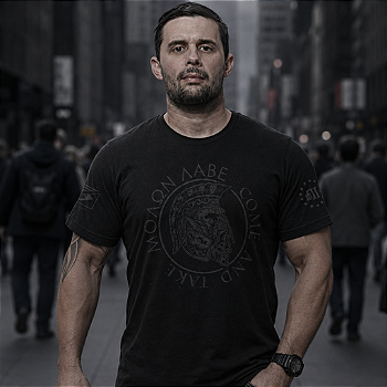 Camiseta Masculina Dark Line Molon Labe Come And Take Team Six