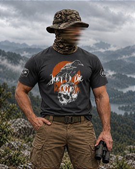 Camiseta Masculina Concept Line Crow Join Or Die Team Six Brasil