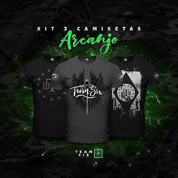 Kit 3 Camisetas Masculinas Concept Line Arcanjo Team Six Brasil