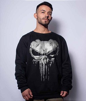 Casaco Básico de Moletom Punisher Plate Team Six Brasil