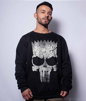 Casaco Básico de Moletom Punisher Bart Team Six Brasil