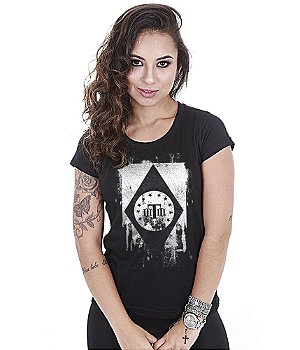 Camiseta Feminina Concept Line Baby Look Tactical Flag Brasil Team Six Brasil