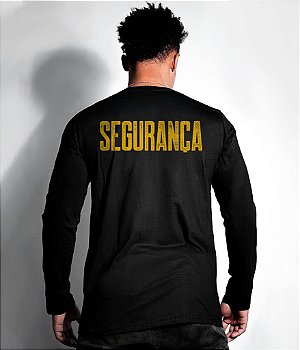 Camiseta Manga Longa Segurança Masculina Team Six Brasil