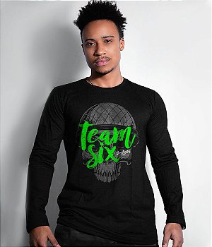 Camiseta Manga Longa Masculina Team Six Brasil