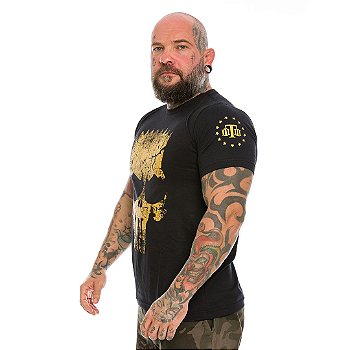 Camiseta Masculina Punisher Bart Gold Line Team Six Brasil