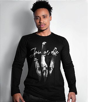 Camiseta Manga Longa Tactical Knife Join Or Die Masculina Team Six Brasil