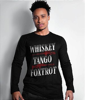 Camiseta Manga Longa Instrutor Fritz Whiskey Tango Foxtrot Masculina Team Six Brasil