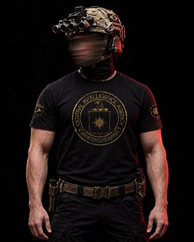 Camiseta Masculina Central Intelligence Agency Gold Line Team Six Brasil