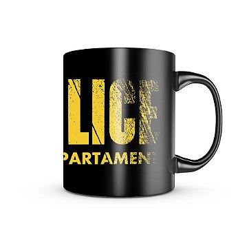 Caneca de Porcelana Dark Militar Police NY Departament Team Six Brasil