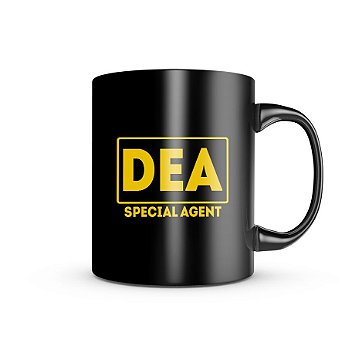 Caneca de Porcelana Dark Militar DEA Special Agent Team Six Brasil