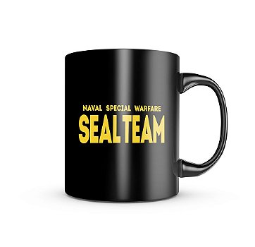 Caneca de Porcelana Dark Militar Navy Seal Team Special Warfare
