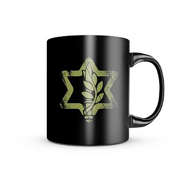 Caneca de Porcelana Dark Militar Israel Defense Team Six Brasil