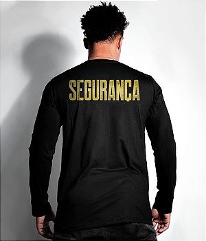 Camiseta Manga Longa Segurança Gold Line Masculina Team Six Brasil
