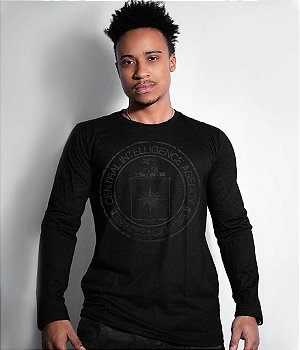 Camiseta Manga Longa Central Intelligence Agency Dark Line Masculina Team Six Brasil