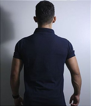 Camiseta Gola Polo Masculina Lisa Azul Team Six Brasil