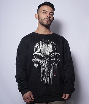 Casaco Básico de Moletom GUFZ6 The Punisher Skull Team Six Brasil