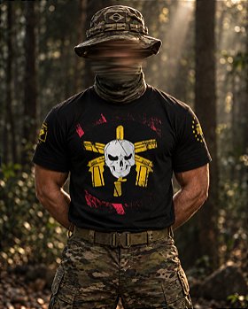 Camiseta Masculina BOPE Tropa de Elite Forças Especiais Team Six Brasil