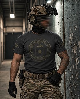 Camiseta Masculina Central Intelligence Agency Hurricane Line Team Six Brasil