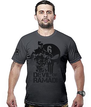 Camiseta Masculina Devil Of Ramadi Hurricane Line Team Six Brasil