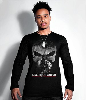 Camiseta Manga Longa GUFZ6 American Sniper Team Six Brasil